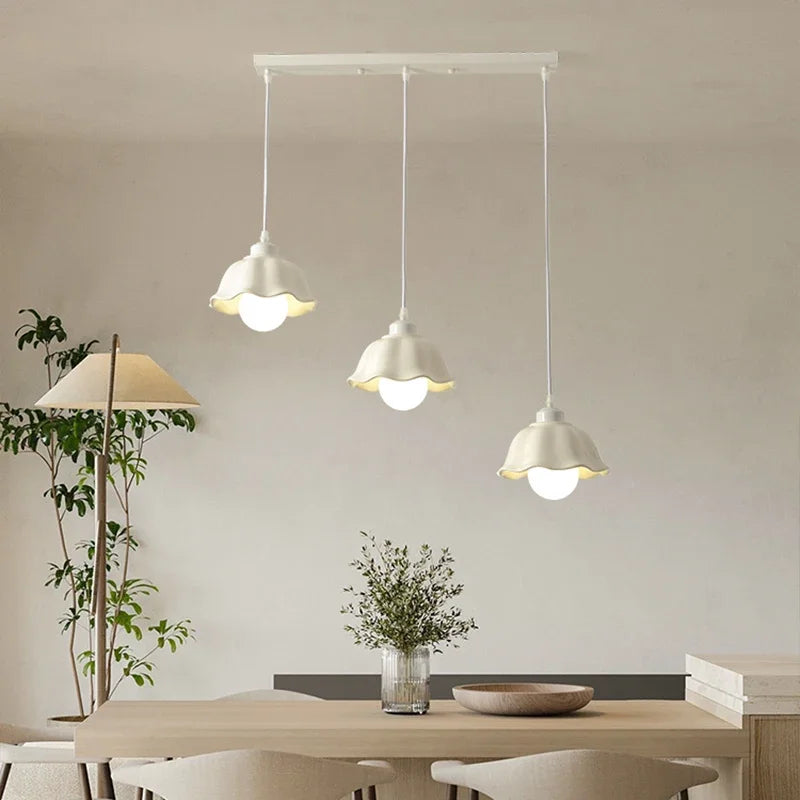 Afralia™ Elegant Cream LED Chandelier for Dining Room