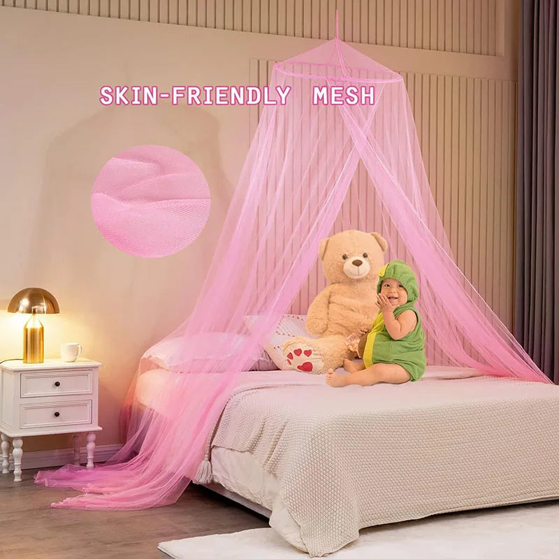 Afralia™ Mesh Mosquito Net with Luminous Stars, Single Door Suspended Bed Curtain