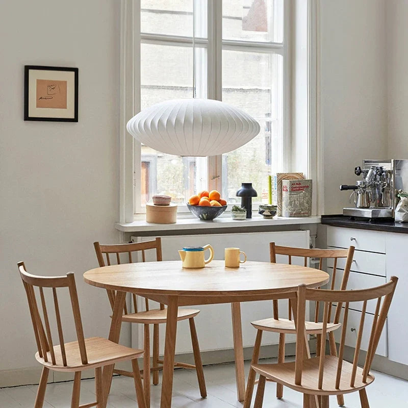 Afralia™ Silk Chandelier LED Pendant Lamp for Dining Room and Bedroom