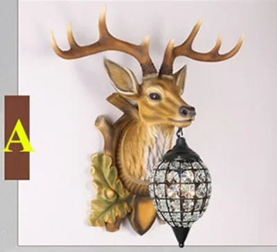 Afralia™ Nordic Deer Antler Wall Lamp for Bedroom Living Room LED Wall Sconce Home Decor