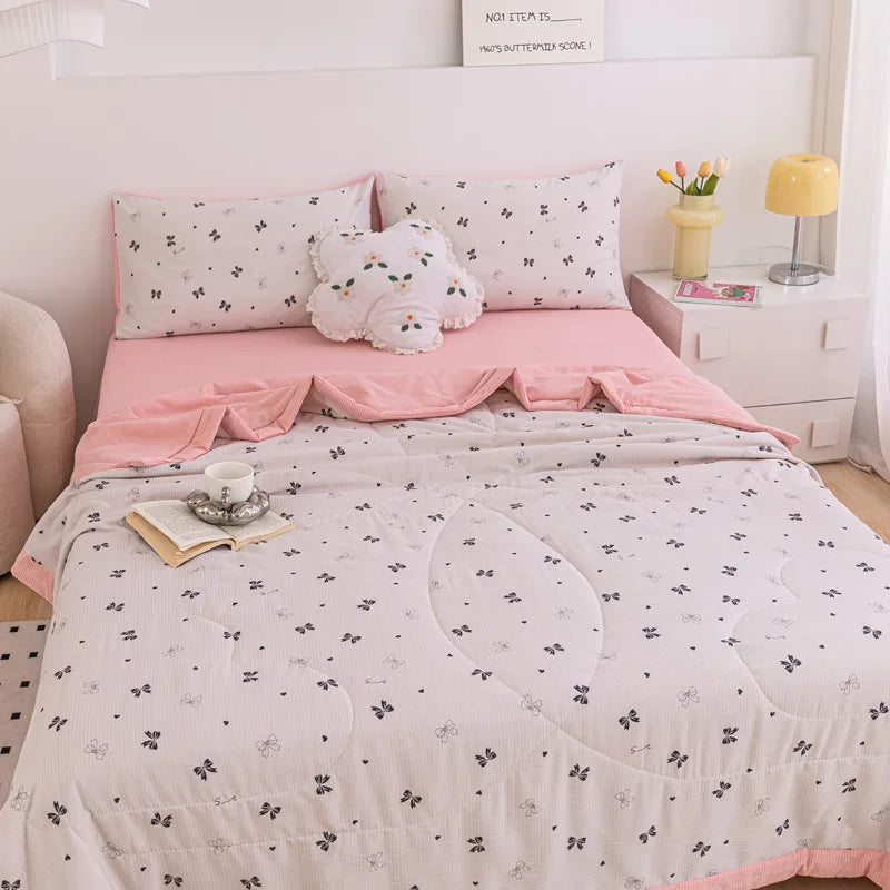 Afralia™ Summer Soybean Fiber Quilt: Cool Air Conditioning Blanket for Home & Office