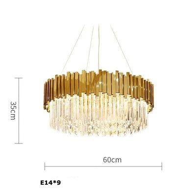 Afralia™ Crystal Oval LED Chandelier Lighting for Dinning Room