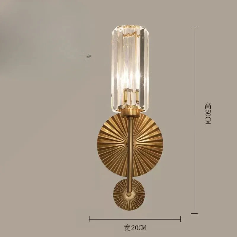 Luxury Gold Crystal LED Wall Light for Living Room & Bedroom - Afralia™ Collection
