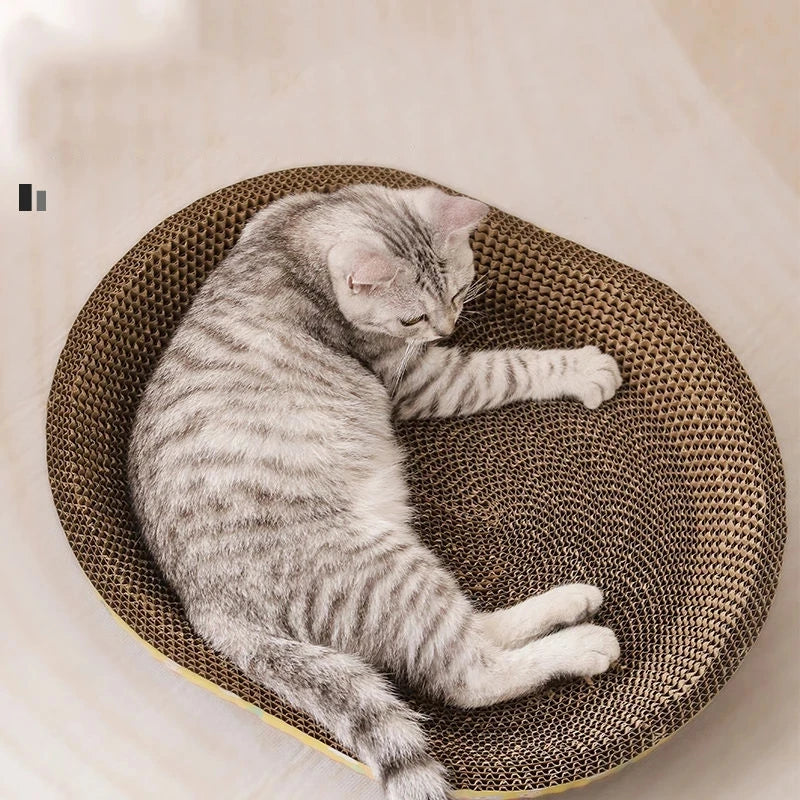 Afralia™ Cat Scratch Lounge Bed & Training Toy - Cat Scratcher Board for Sharpening Nails