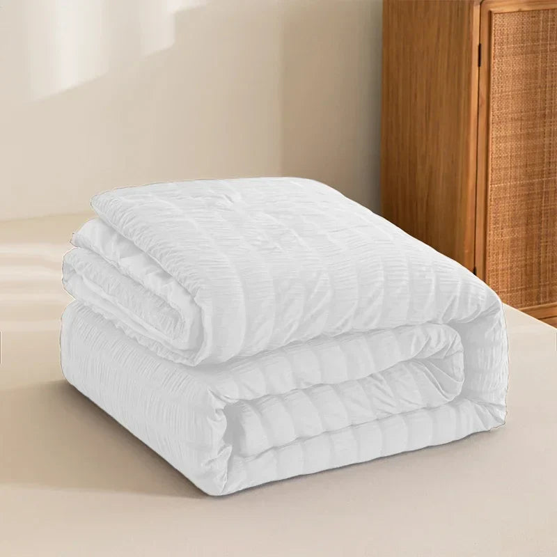 Afralia™ Seersucker Queen Duvet: Soft & Breathable All-Season Comforter Blanket