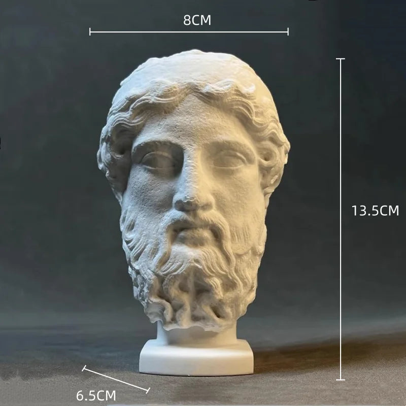 Afralia™ Skull Jesus Plaster Sculpture Abstract Home Decor Figurine