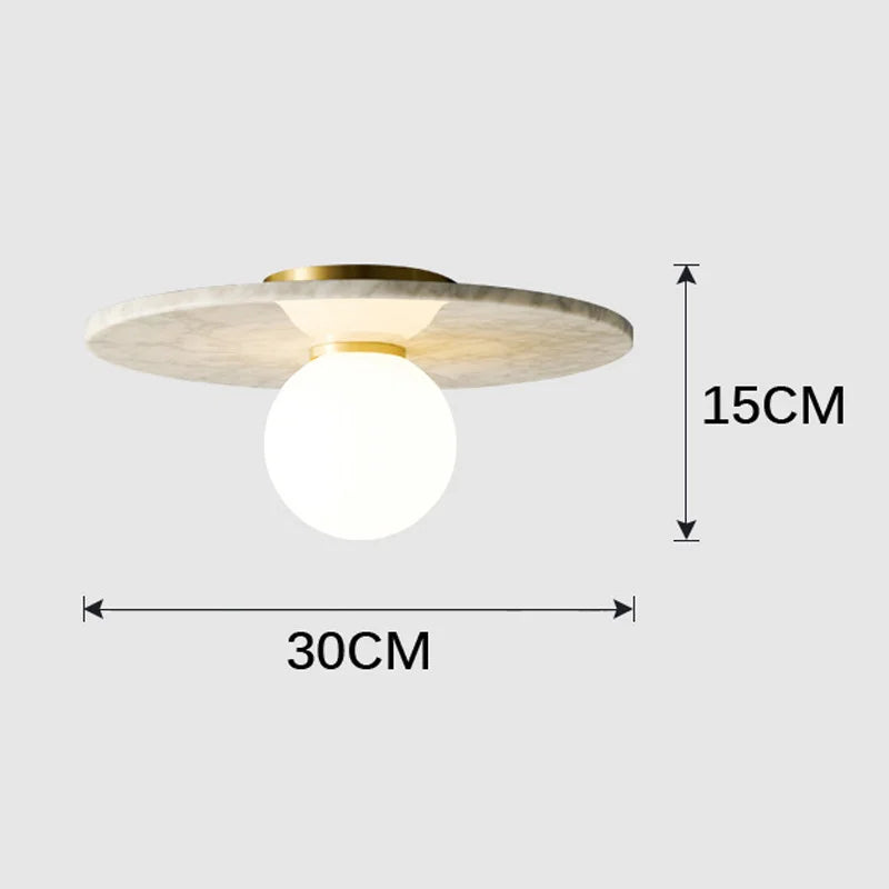 Afralia™ Nordic Marble Ceiling Lamp for Living Room & Bedroom Lighting
