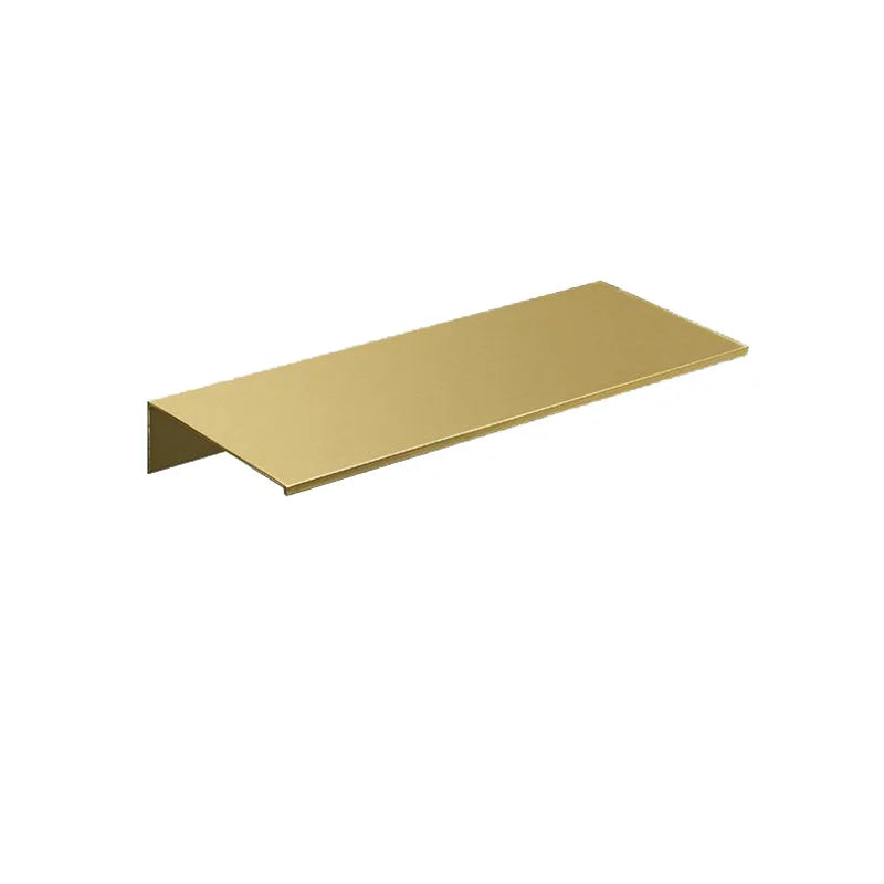 Afralia™ Brushed Gold Bathroom Shelf Wall Mounted Shampoo Holder Rack Aluminum Basket