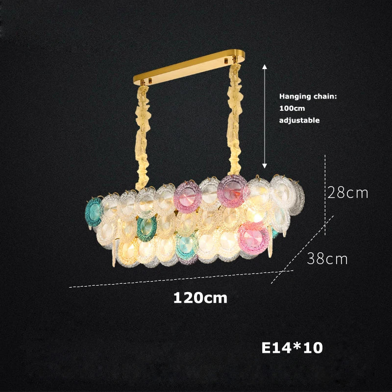 Afralia™ Sunflower Glass LED Chandelier: Colorful Indoor Decor Fixture for Living Room