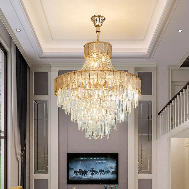 Afralia™ Shell Art Color Chandelier Luxury Lighting for Living & Dining Rooms