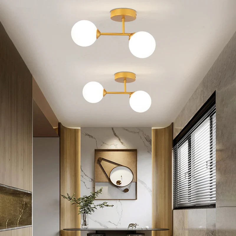 Afralia™ Nordic Ball LED Ceiling Lamp for Home Decor & Interior Lighting