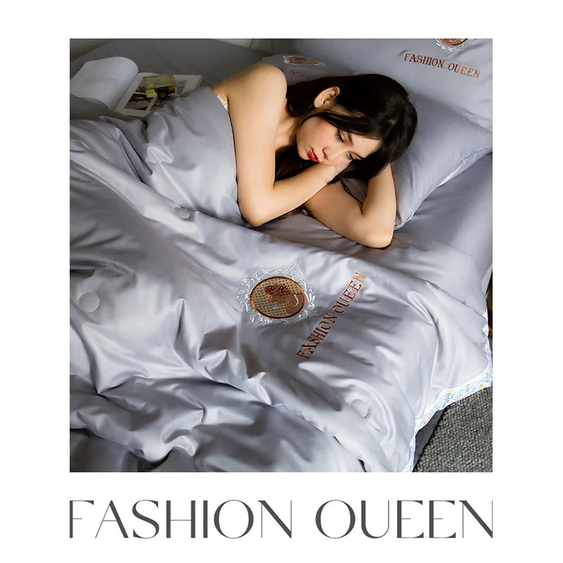 Afralia™ Summer Ice Rayon Cooling Quilted Queen Blanket - Silky Breathable Comforter