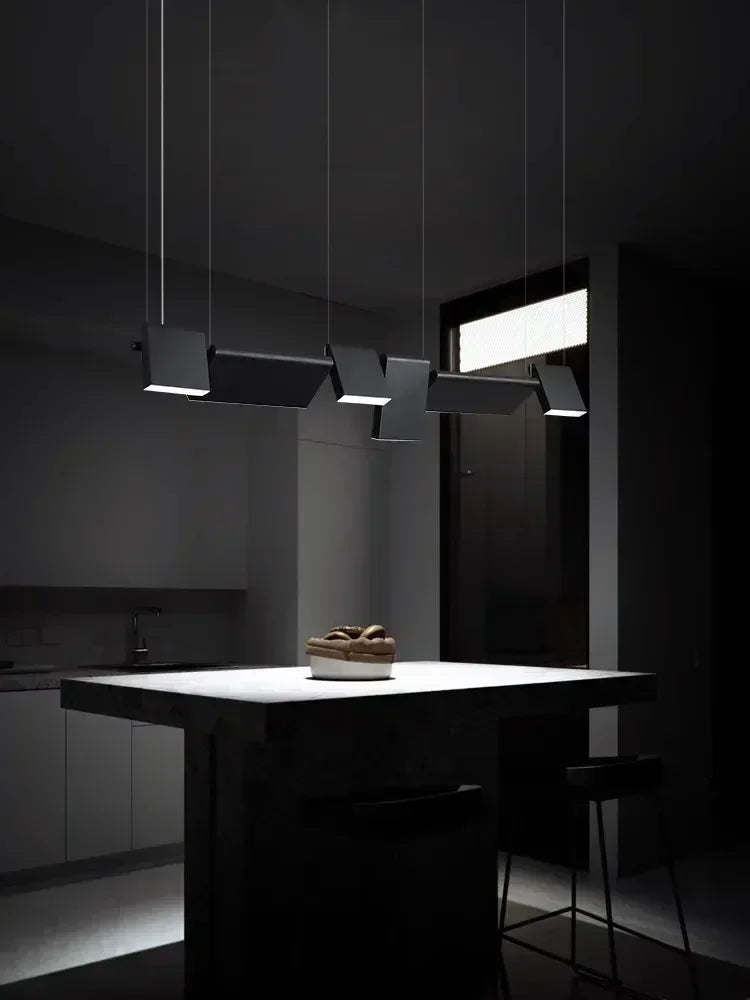 Afralia™ Modern Minimalist Rotatable LED Pendant Chandeliers for Dining Room and Office