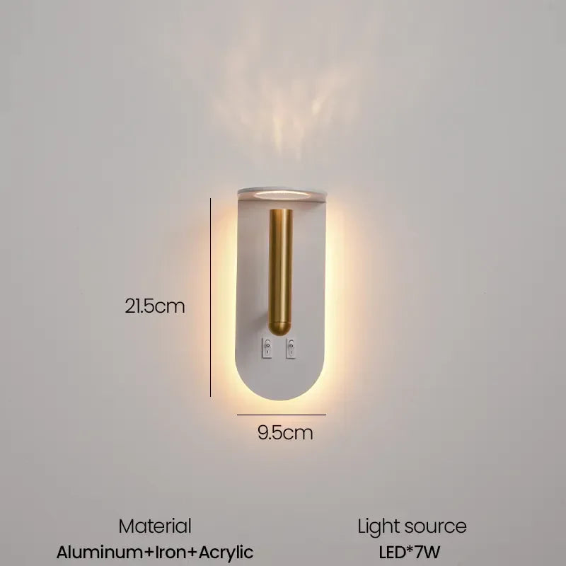 Afralia™ Rotatable Wall Sconce: Nordic Bedroom Bedside Lamp for Home Indoor Decor & Reading
