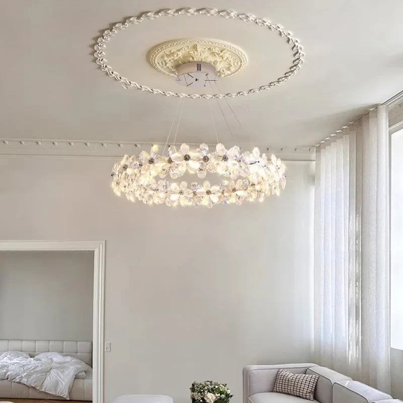 Afralia™ Crystal LED Chandelier: French Style Chrome Plated Pendant Light for Home Decor