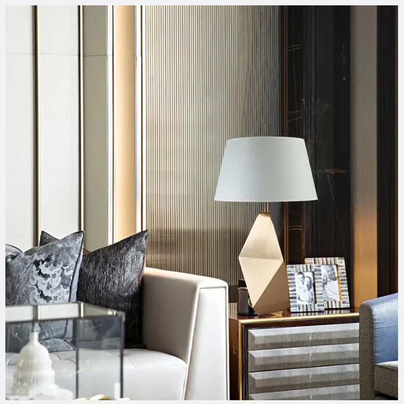 Afralia™ Diamond Three-Dimensional Geometric Table Lamp