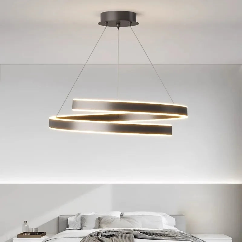 Afralia™ Dimmable Metal Acrylic Pendant Chandelier Lighting Fixtures