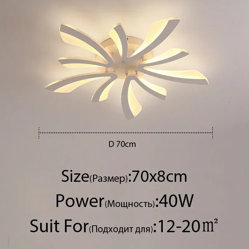 Afralia™ LED Ceiling Chandelier with Remote Control for Home Décor