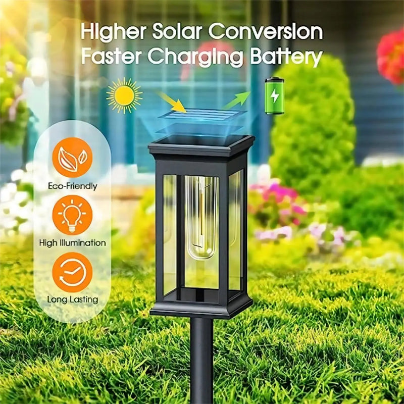 Afralia™ Solar Pathway Lights: Waterproof Filament Bulb for Outdoor Walkway, Yard, Lawn