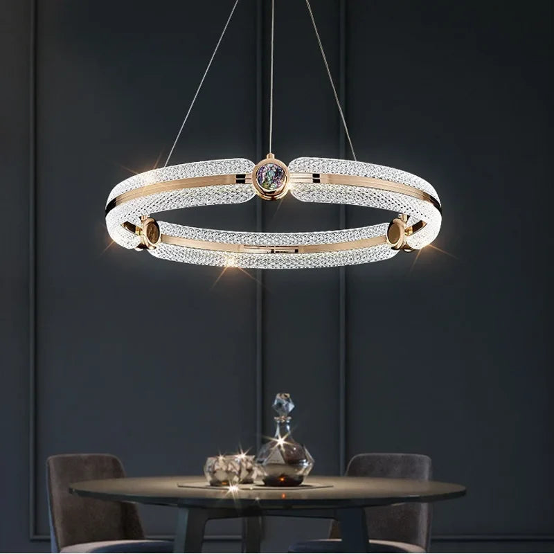 Afralia™ Modern Lustre Chandelier Ceiling Light - Luxury Pendant LED Lighting for Home Décor