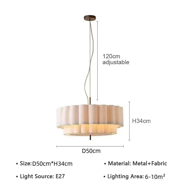 Afralia™ Bohemia Fabric Chandelier Pendant Lamp for Living Room, Bedroom - Modern Indoor Lighting Fixtures
