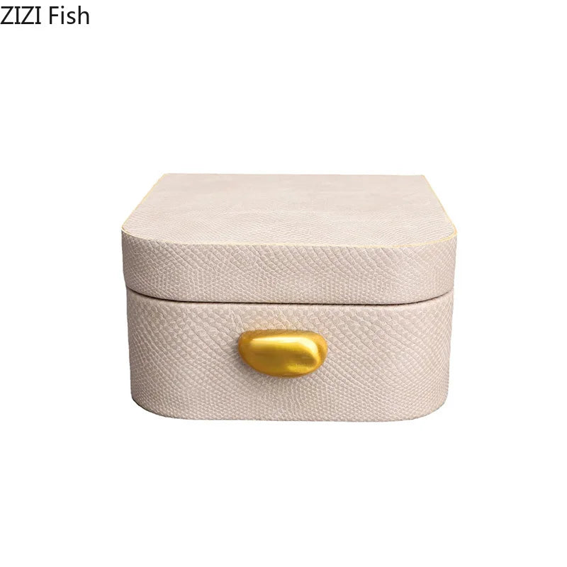 Afralia™ Leather Jewelry Box: Stylish Dresser Table Decor & Storage Jar