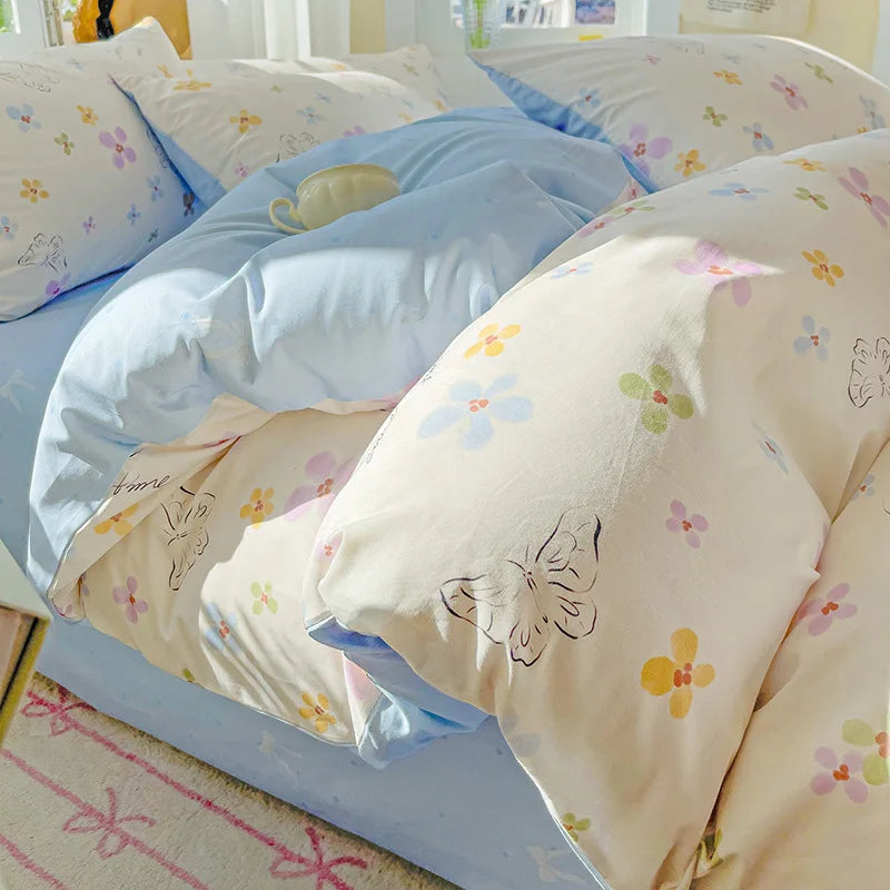 Afralia™ Geometric Print 100% Cotton Bedding Set for All Seasons