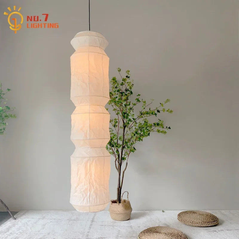 Afralia™ Noguchi Pendant Lights: Japanese Retro Rice Paper Hanging Light Fixtures for Home Decor