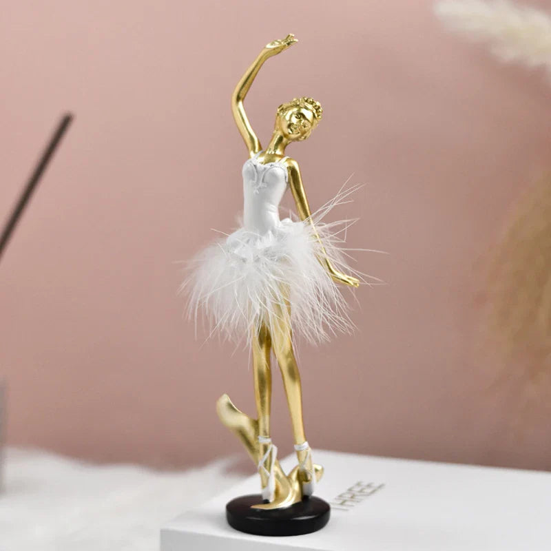 Afralia™ Ballet Girl Resin Figurine - Nordic Luxury Desktop Decoration and Birthday Gift