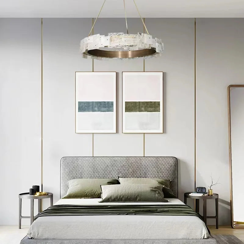 Afralia™ Cloud Glass Chandelier LED Pendant Light for Parlor Bedroom Dining Room.