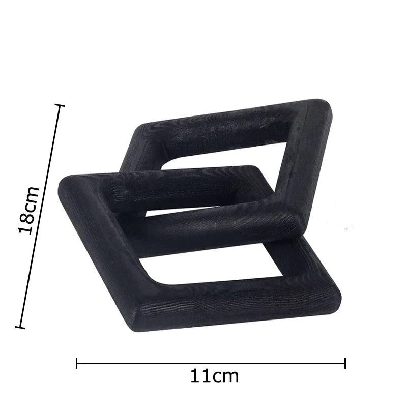 Afralia™ Modern Square Frame Chain Statue Desk Decoration Creative Shackles Sculpture