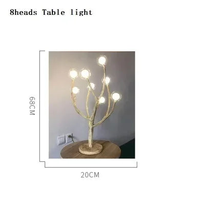 Afralia™ Tree Branch Retro LED Chandelier: Vintage Brown Art Pendant Light for Living Bedroom