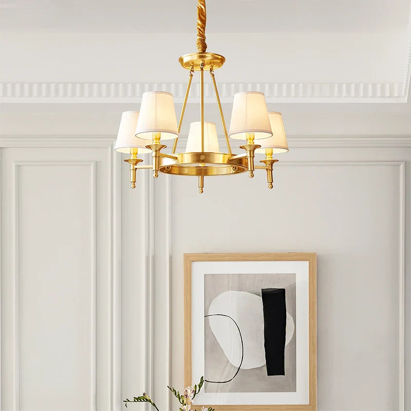 Afralia™ Copper American Chandelier: Luxury Modern Living Room, Dining Room, Bedroom Light