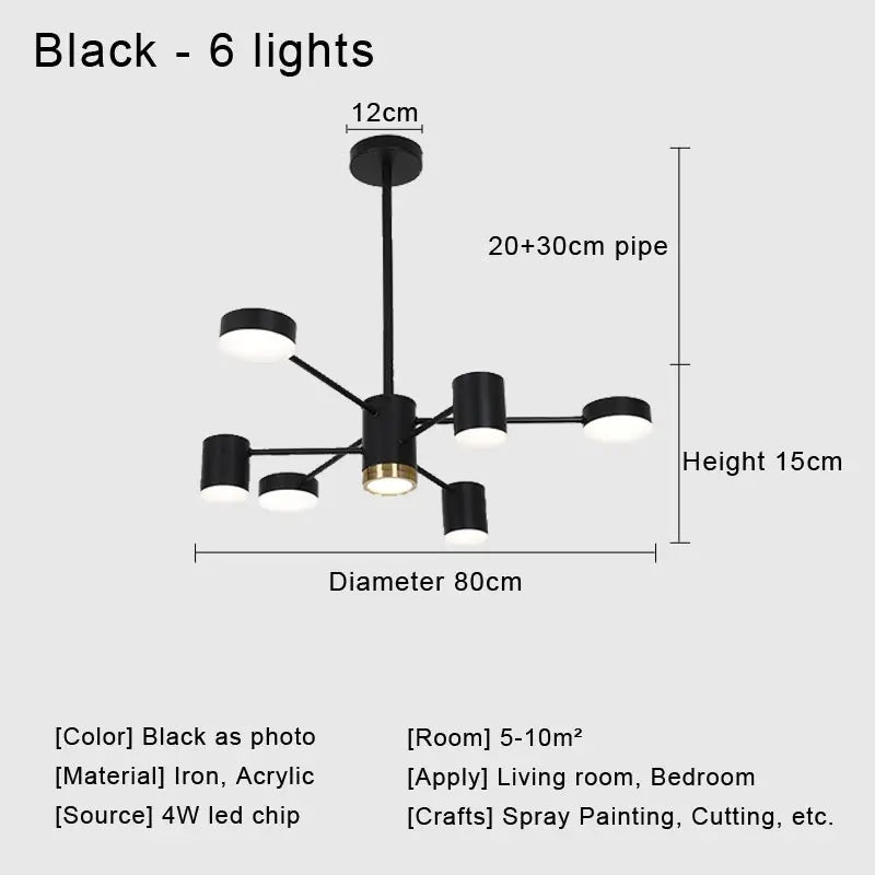 Afralia™ Modern LED Ceiling Chandelier for Living Room Home Decor