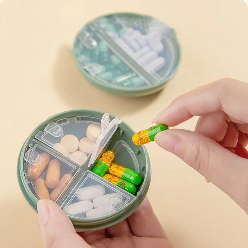 Afralia™ Pill Box Organizer 6 Grids - Portable, Moisture-Proof Storage Dispenser
