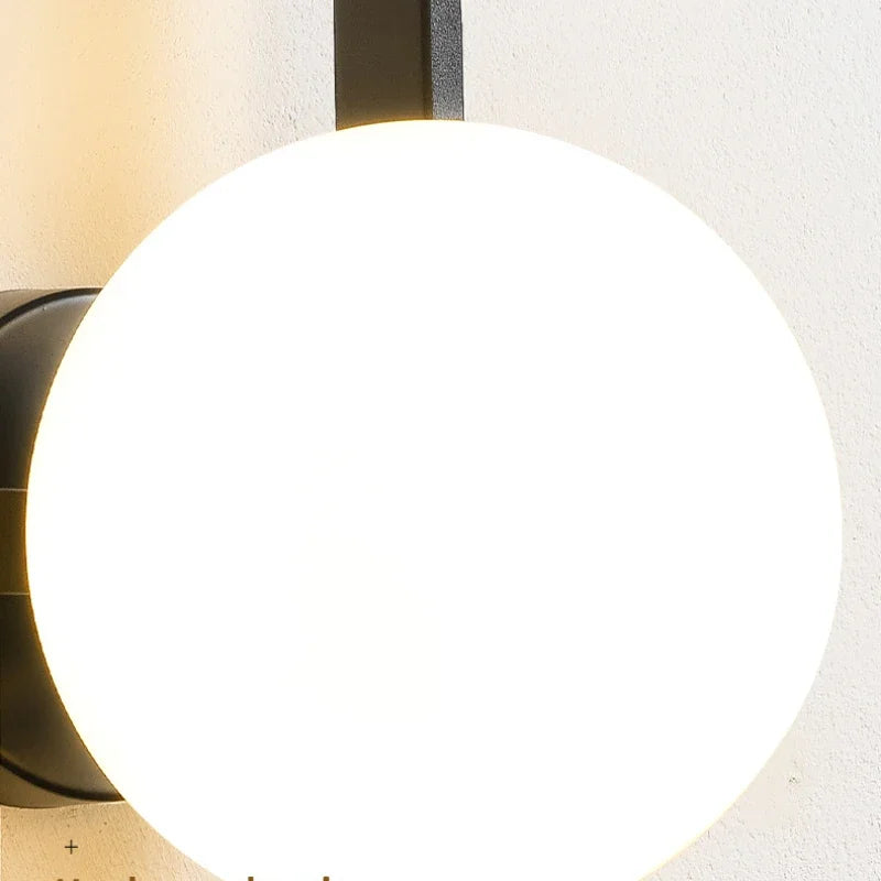 Afralia™ Nordic Glass Wall Light Sconce for Bedroom, Staircase, Living Room - LED E27