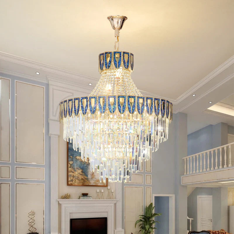 Afralia™ Shell Art Color Chandelier Luxury Lighting for Living & Dining Rooms