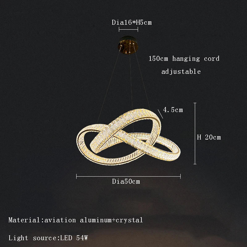 Afralia™ Elegant Crystal Chandelier for Luxury Home Decoration