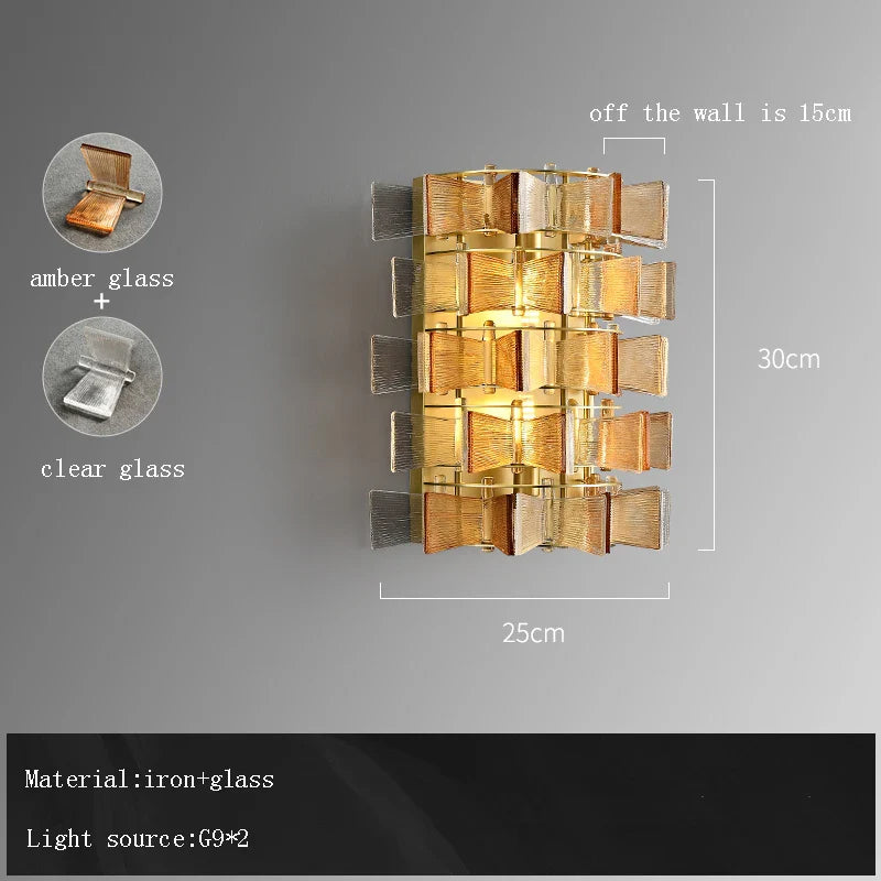 Afralia™ Modern Amber Blue Butterfly Glass Chandelier - Interior Decorative Ceiling Lighting