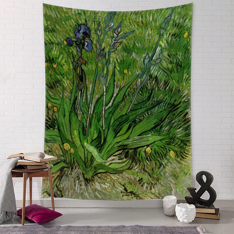 Afralia™ Mystic Garden Path Tapestry Wall Hanging - Van Gogh Oil Painting Inspired Art