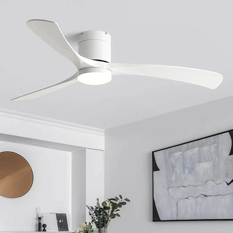 Afralia™ 46-Inch Modern Black Ceiling Fan Light with Remote Control