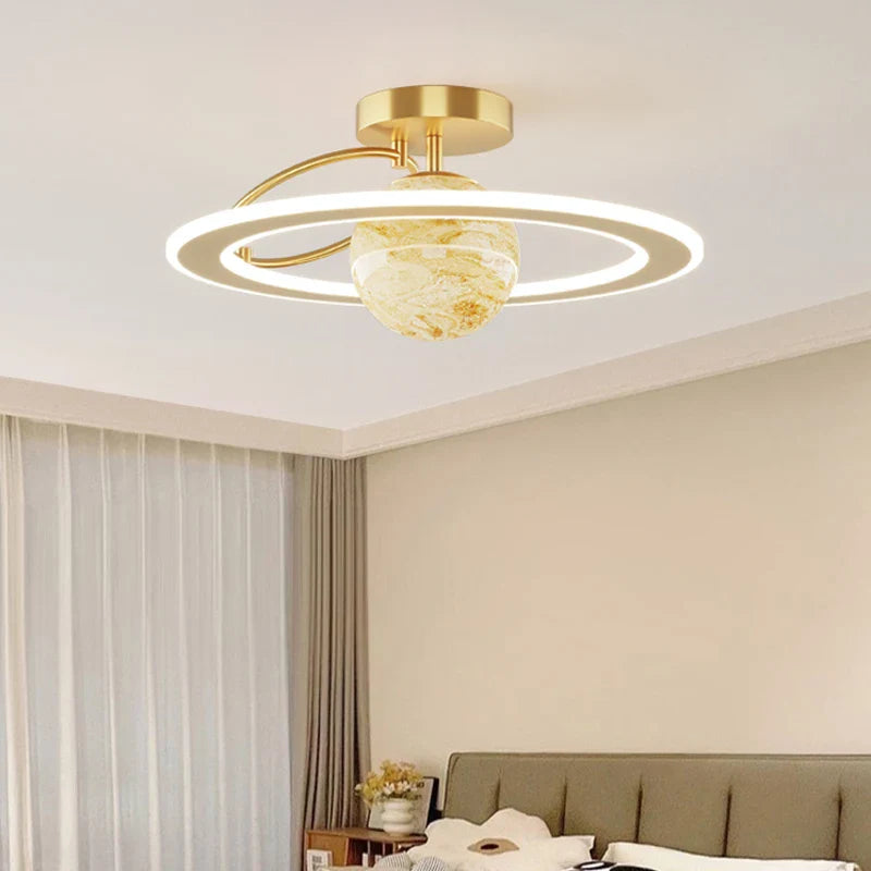 Afralia™ Starry Sky White Luster Chandelier Bedroom Lamp for Home Decor