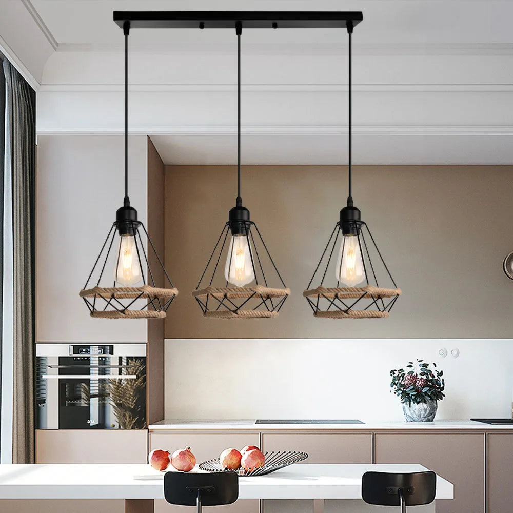 Afralia™ Industrial Hanging Lamp for Kitchen Bedroom Aisle Lighting