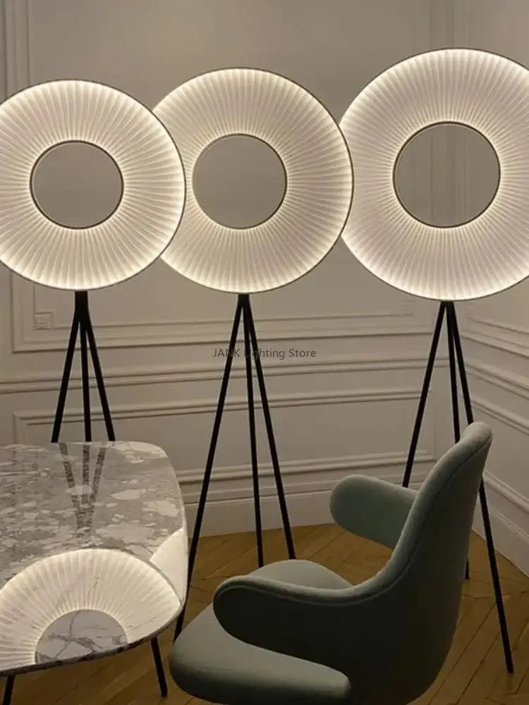 Afralia™ Pleated Floor Lamp LED Light for Home Art Decoration