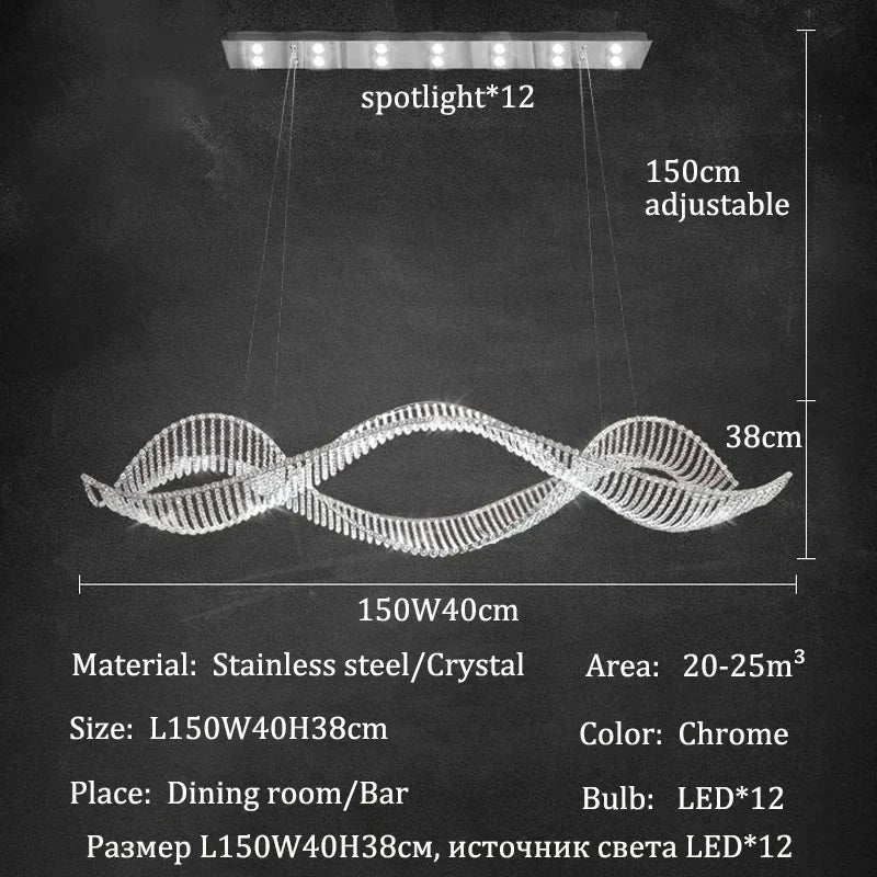 Afralia™ Luxury Crystal Chandeliers: Modern LED Lighting for Dining Room, Bar, Villa, and Indoors