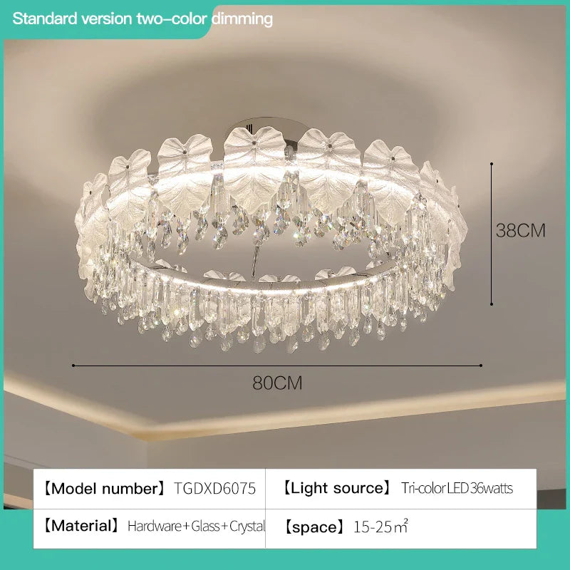 Afralia™ Crystal LED Ceiling Light: Luxe European Design for Living Room & Bedroom