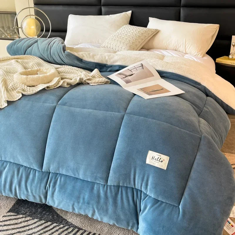 Afralia™ Winter Fleece Weighted Blanket Soft Warmth Comforter Duvet Core