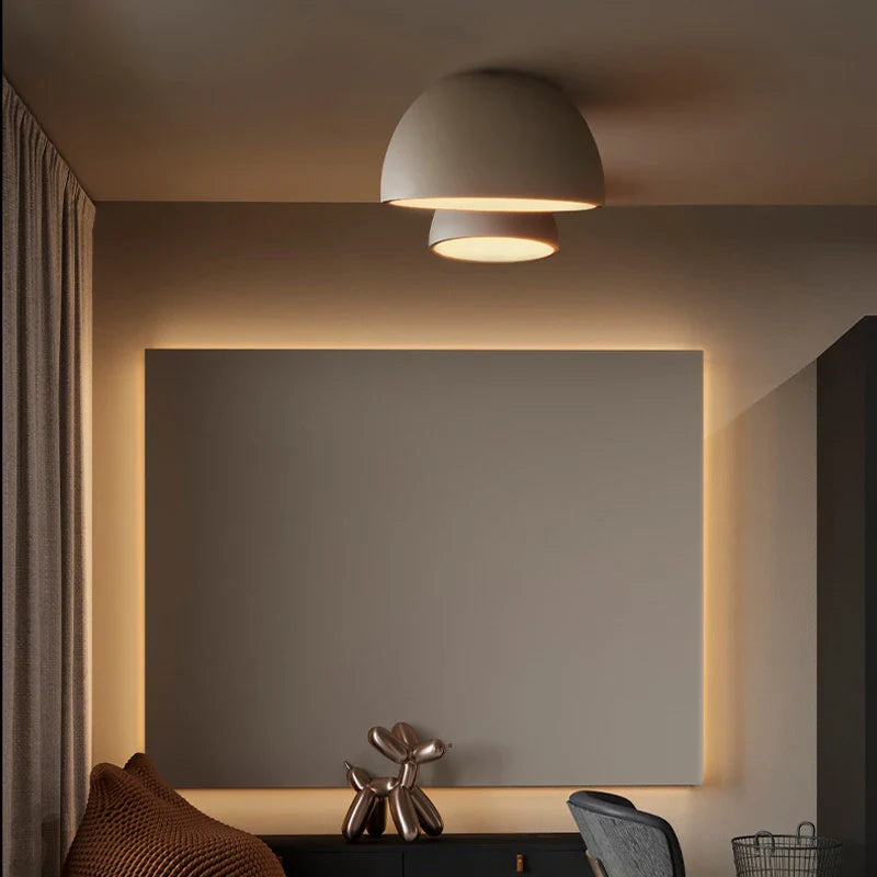 Afralia™ Cream Wind LED Ceiling Chandelier for Minimalist Living Spaces