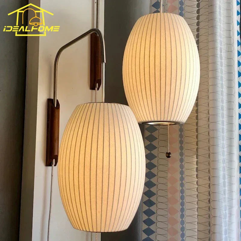 Afralia™ Minimalist Silk LED Wall Lamp for Bedside & Living Room