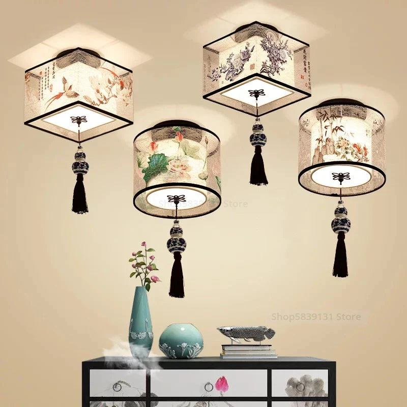 Afralia™ Round Square Led Ceiling Light for Living Room, Classical Morden Home Decor